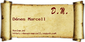 Dénes Marcell névjegykártya