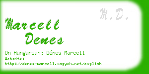 marcell denes business card